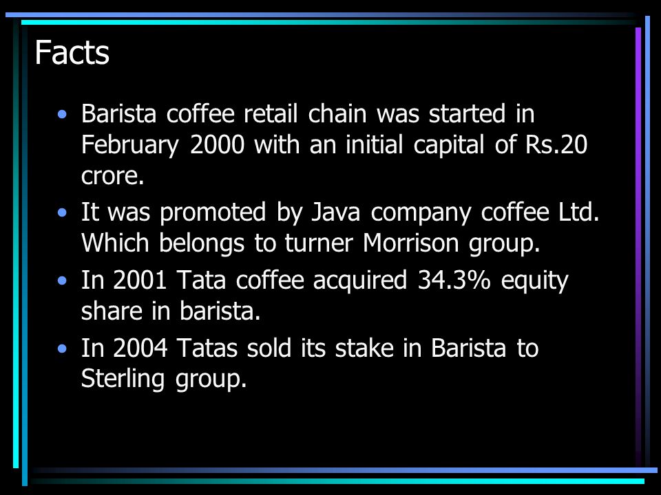 barista coffee company limited