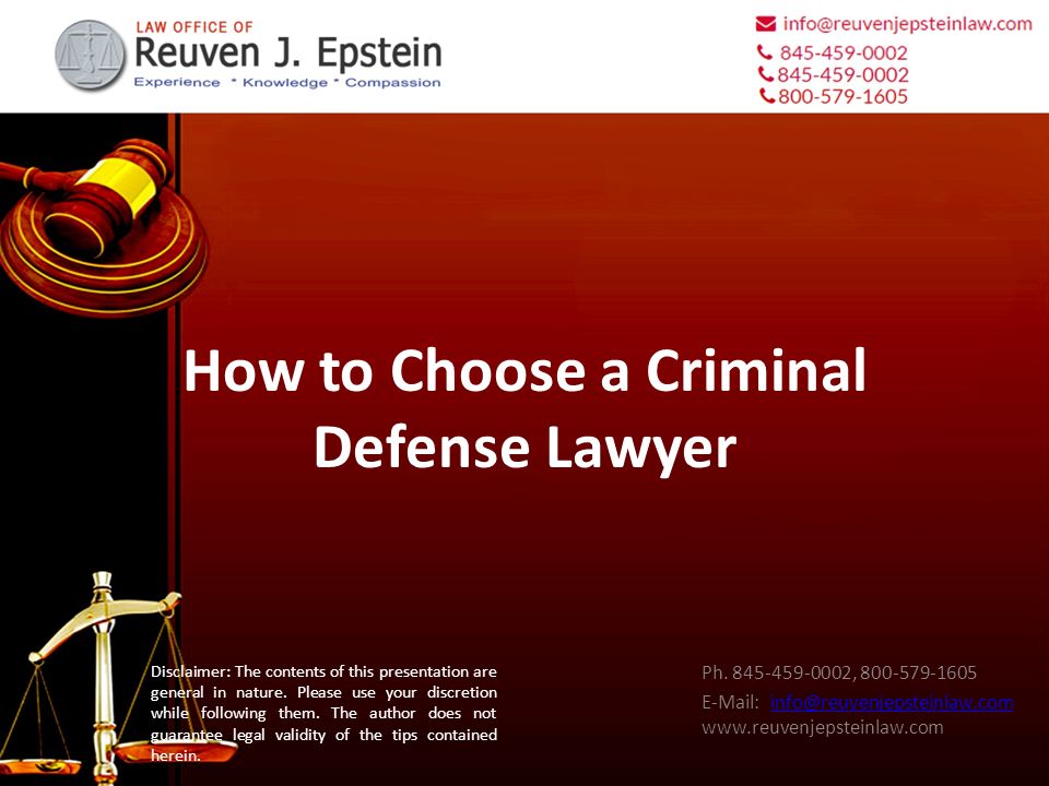 How to Choose a Criminal Defense Lawyer Ph.