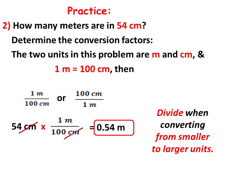 Como se hace los factores de conversion