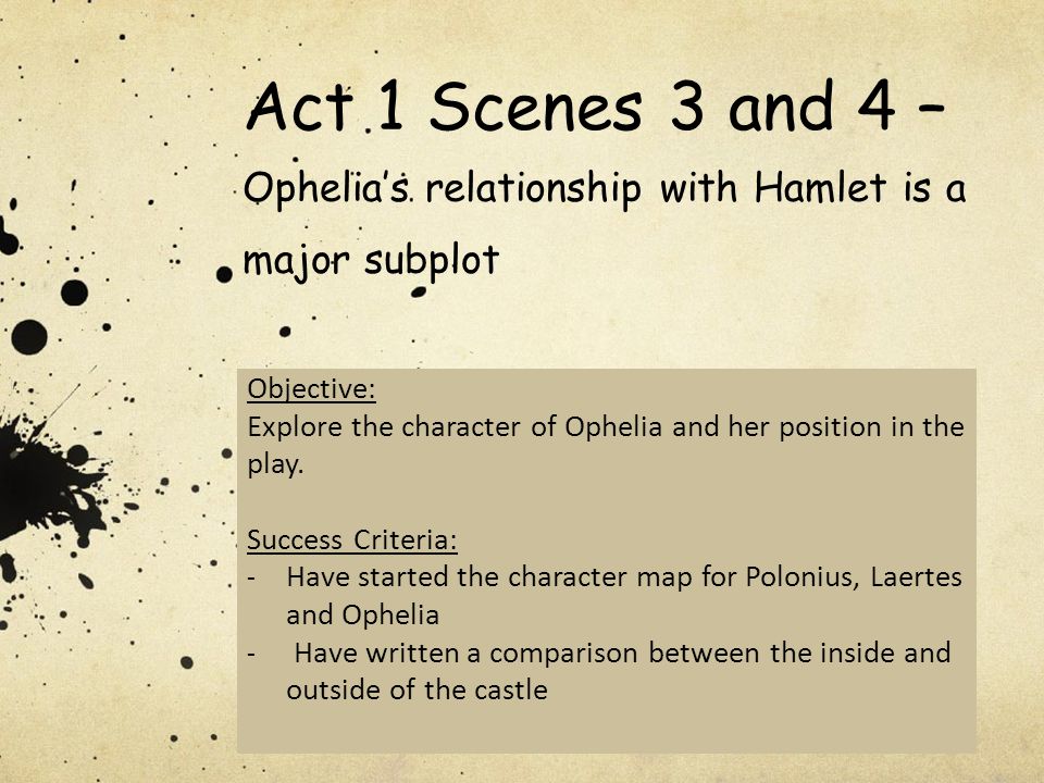 hamlet assaults ophelia parallel plots in hamlet