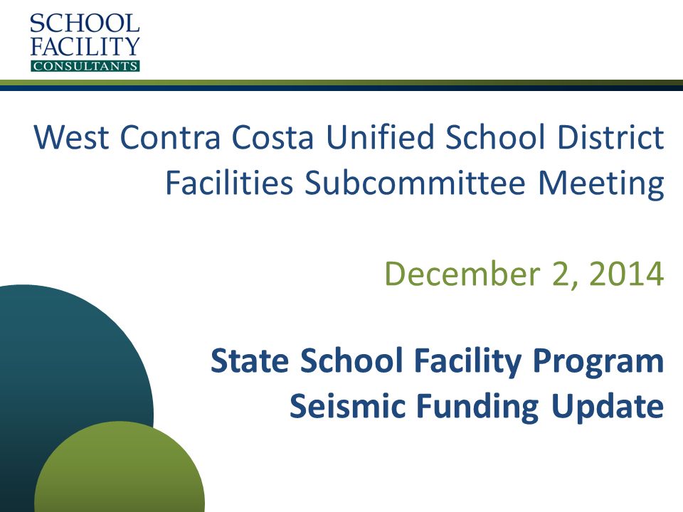 West Contra Costa Unified School District Facilities