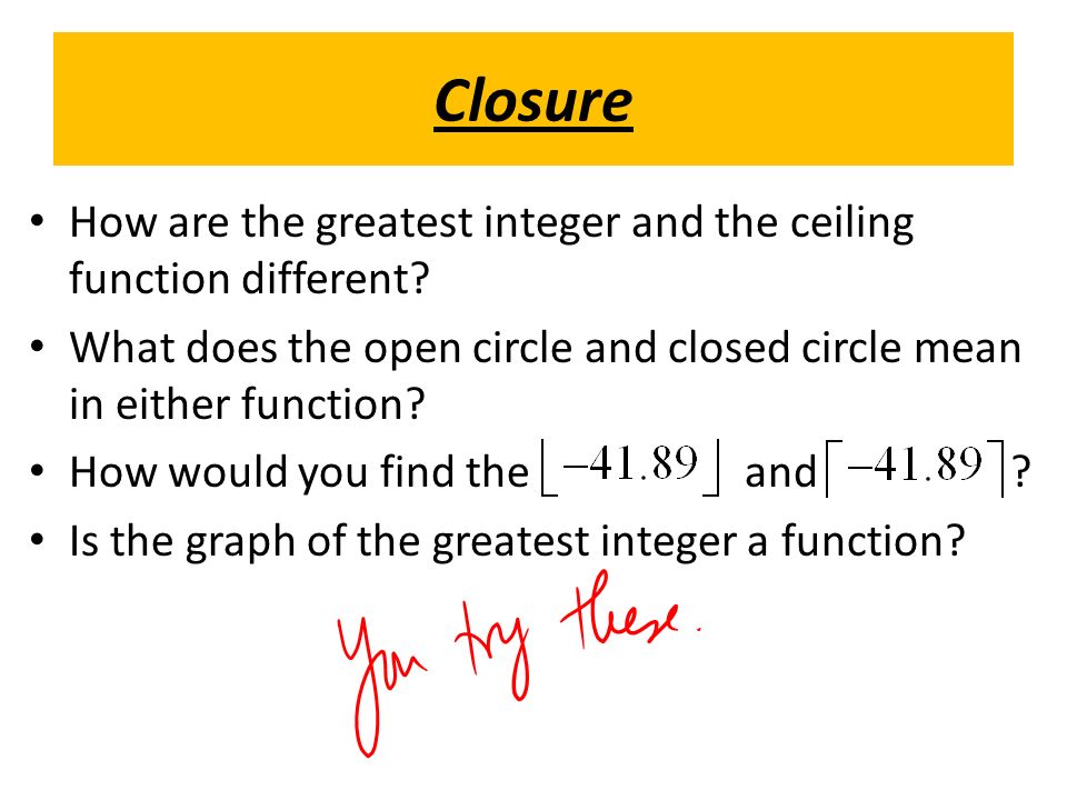 Chapter 2 Functions And Models Lesson 7 Step Functions Mrs