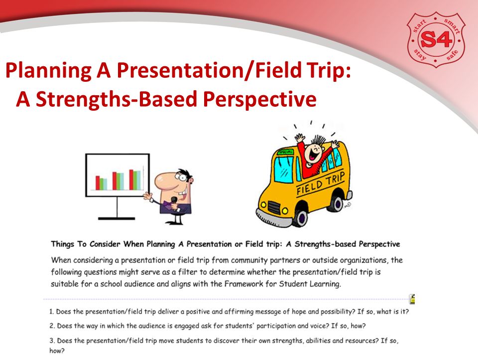 Planning A Presentation/Field Trip: A Strengths-Based Perspective