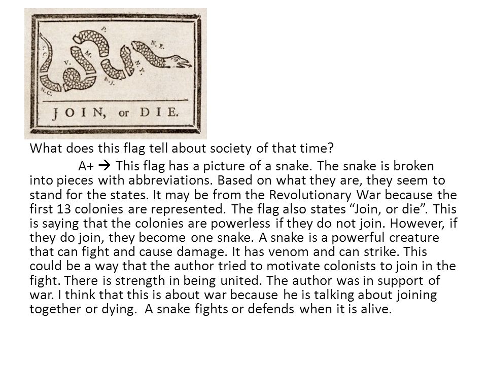 What does this flag tell about society of that time.