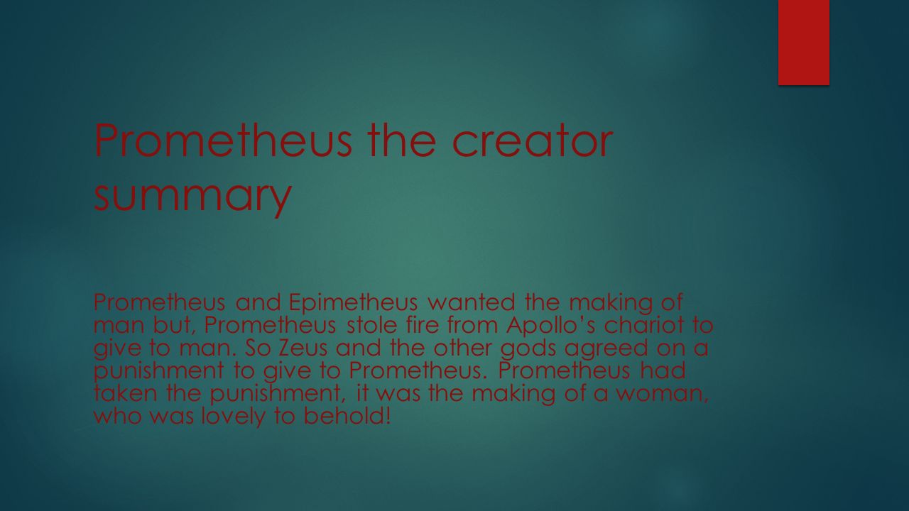 prometheus and epimetheus summary