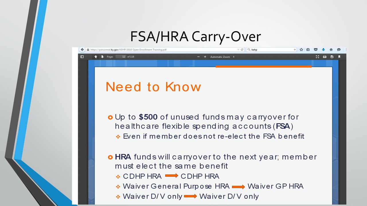 2016 Insurance Training. Who Must Enroll? FSA/HRA CarryOver. ppt