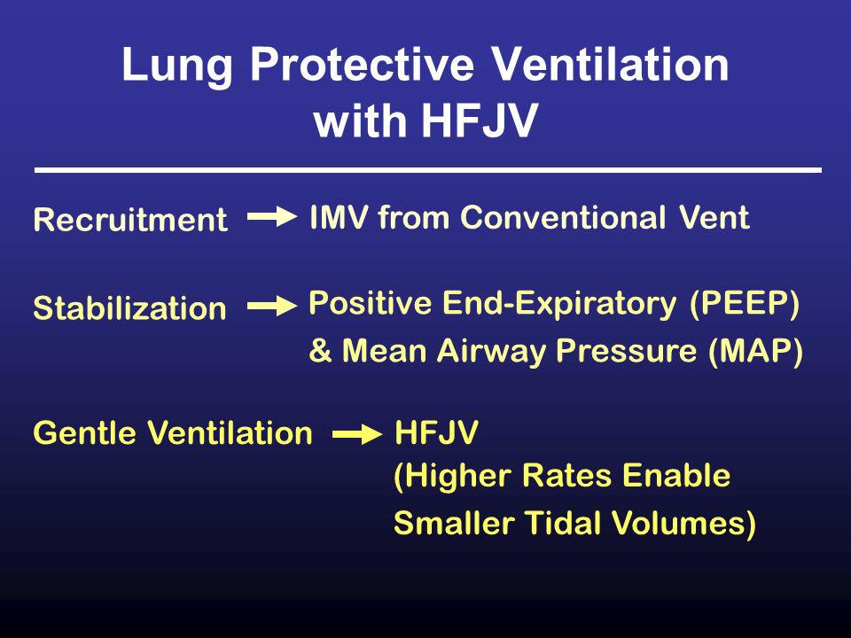 Lung Protective Jet Ventilation Basic Lung Protective Strategy for Treating  RDS and Air Leaks with HFJV. - ppt download