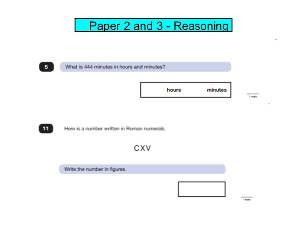 Paper 2 and 3 - Reasoning