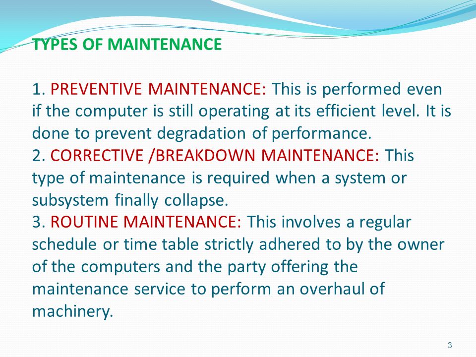 basic computer maintenance troubleshooting