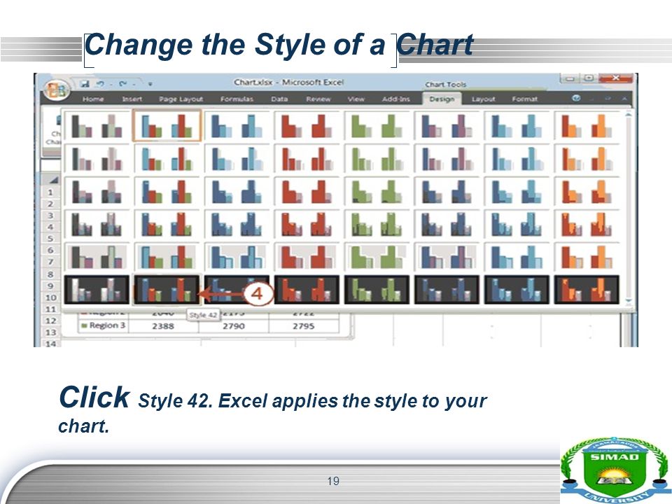 How To Change Chart Style To 42