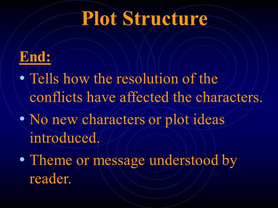 Plot Structure Middle: Characters attempt to resolve conflicts or problems.