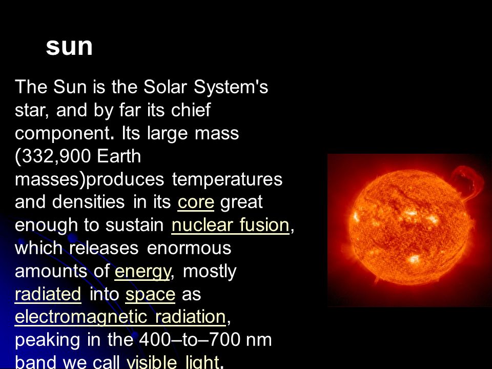 The Solar System And Beyond Karn And Pop The Sun Is The