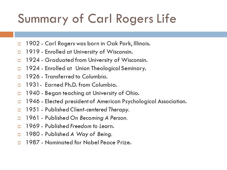 carl rogers theory summary