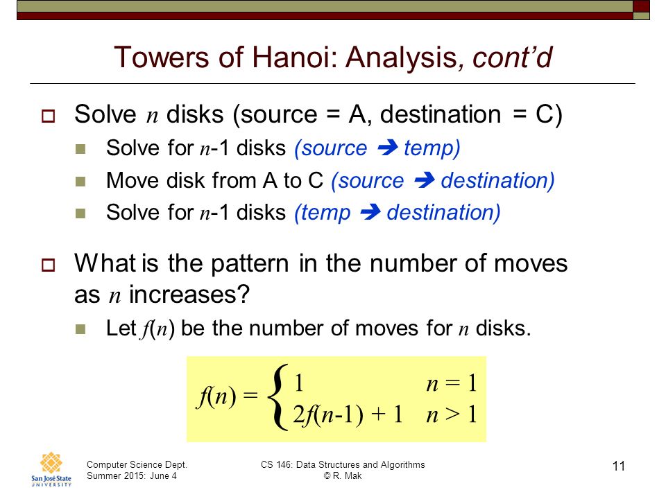 June 4 Class Meeting Department of Computer Science San Jose State University Summer 2015 Instructor: Ron Mak  -  ppt download