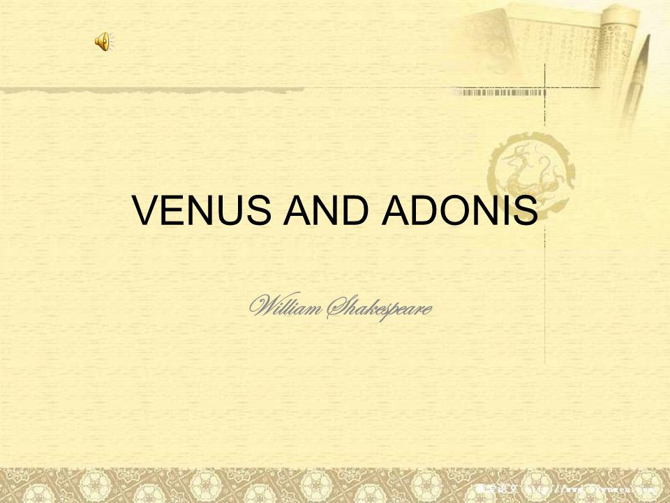 venus and adonis poem by william shakespeare