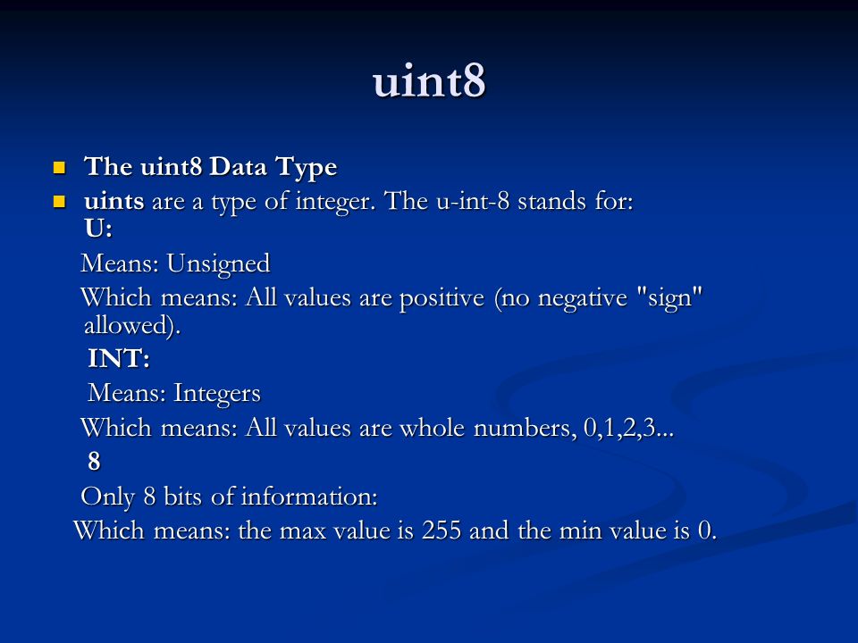 Int a 8 2. INT uint. Uint8 Тип данных. Uint8_t. Uint64 Тип данных.