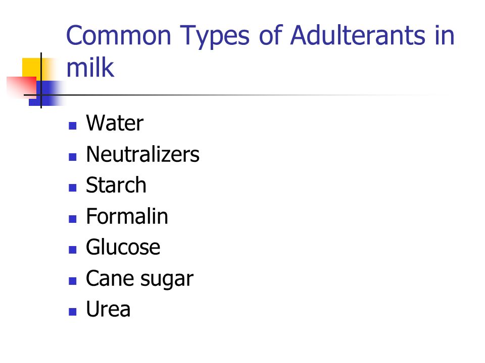 types of adulteration