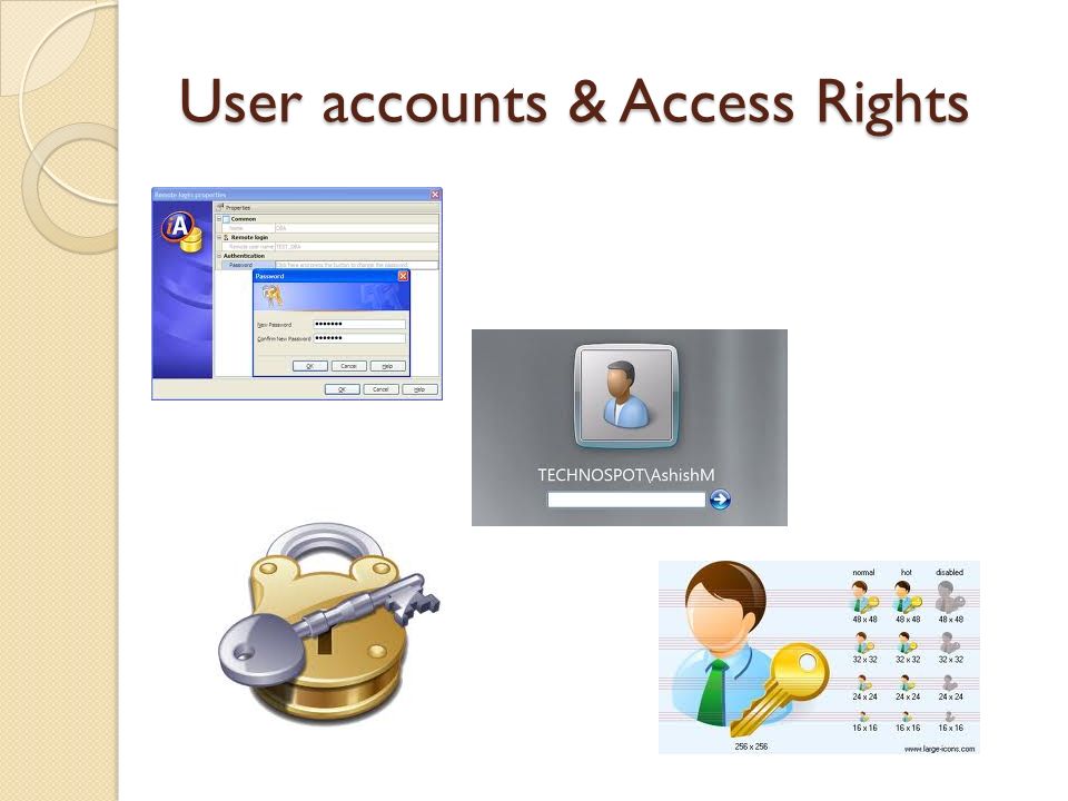 User accounts & Access Rights