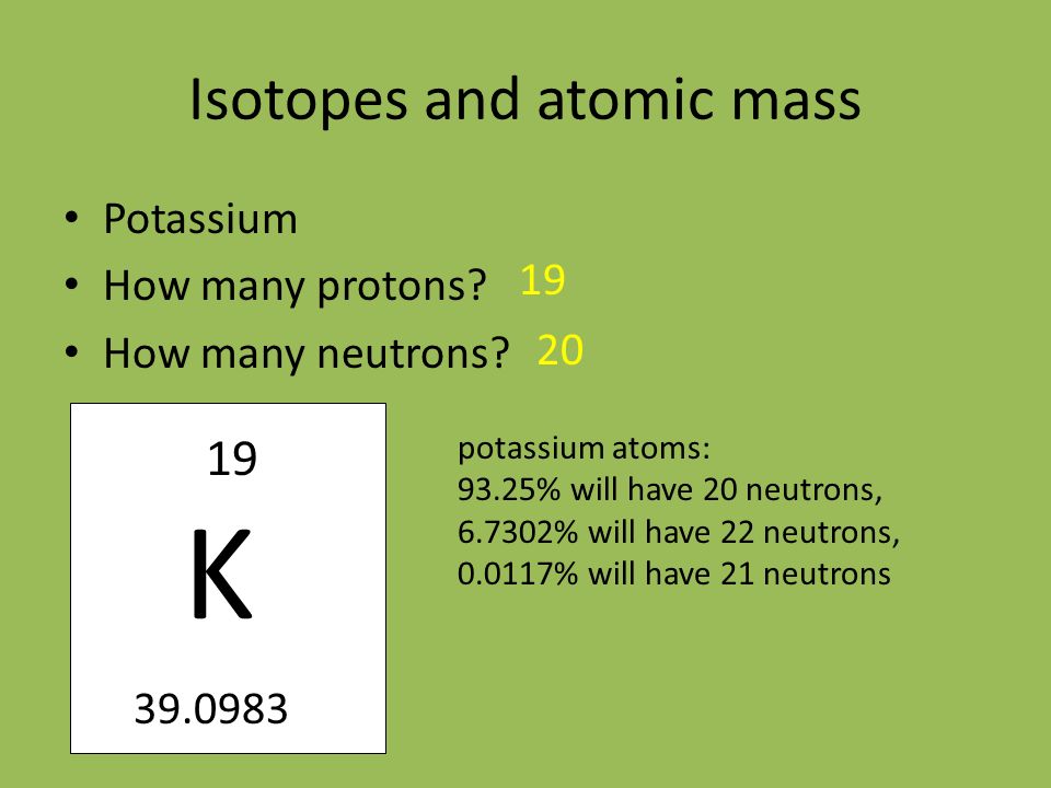 Atomic Masses Test Friday Atomic Mass Is An Average Decimal An Average Of Known Isotopes For An Element The Atomic Mass Of An Element Is Closest To Ppt Download