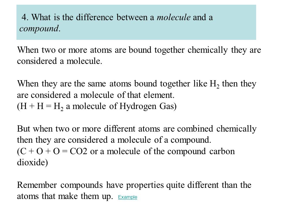 What is the Difference Between a Molecule and a Compound?
