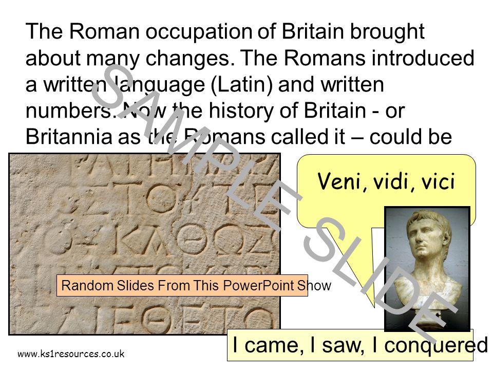 The Roman occupation of Britain brought about many changes.