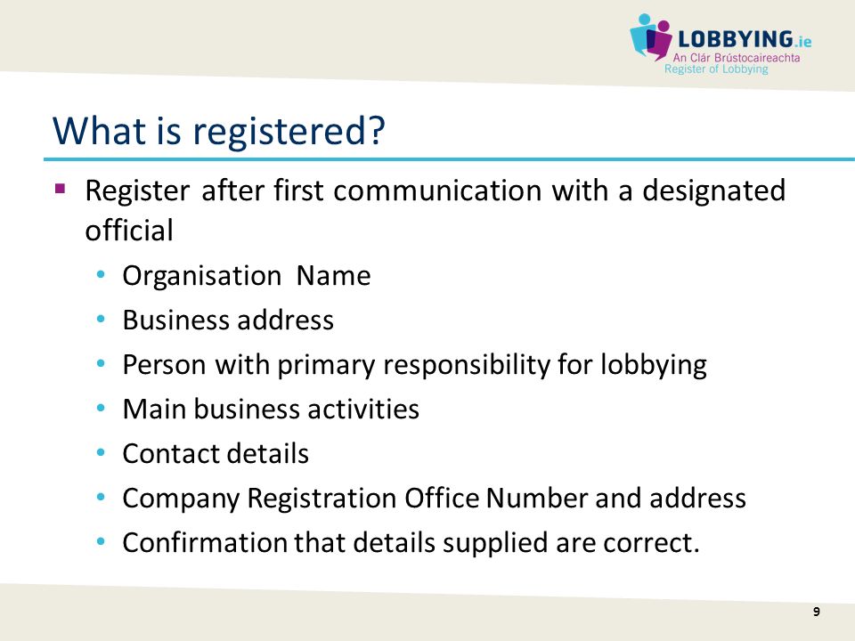 What is registered.