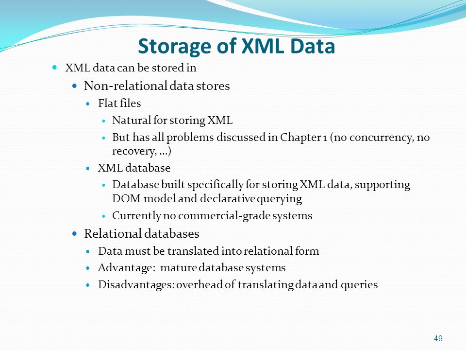 1. XML Structure of XML Data XML Document Schema Querying and  Transformation Application Program Interfaces to XML Storage of XML Data XML  Applications. - ppt download