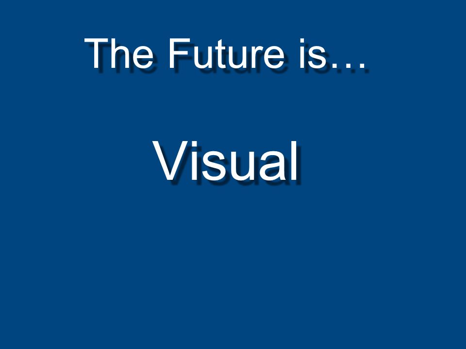 The Future is… Visual