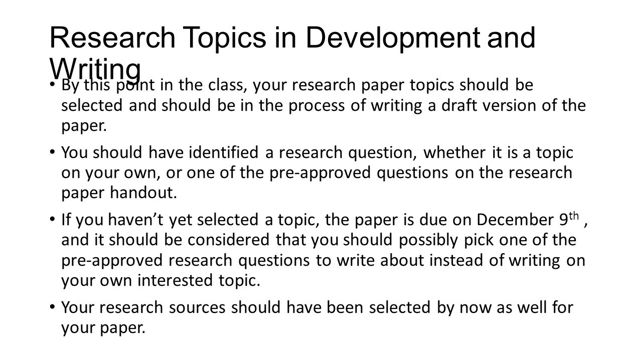 writing a research topic