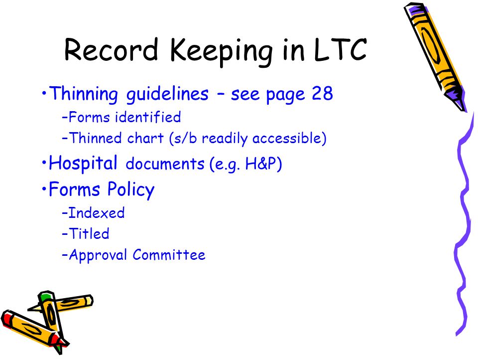Chart Thinning Guidelines For Long Term Care