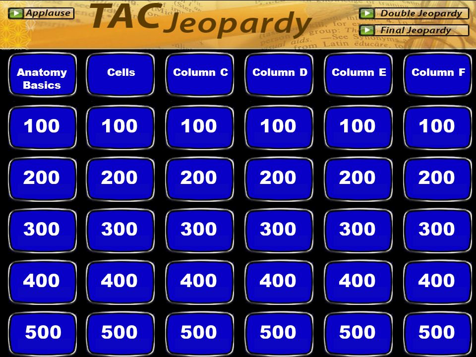 ACTIVE LEARNING POWERPOINT JEOPARDY GAME TEMPLATE Begin