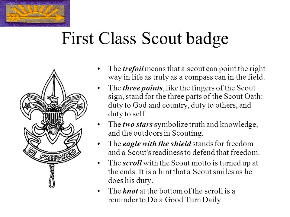 Badge the meaning of scout Symbols of