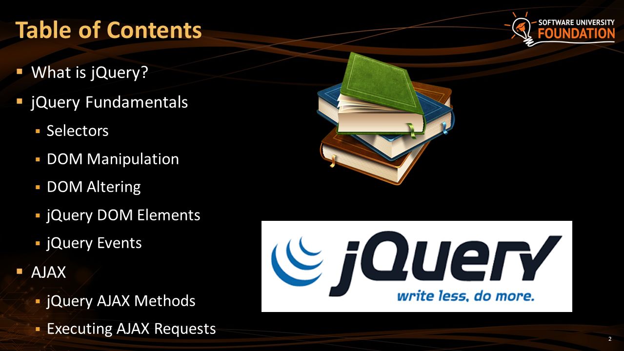 JQuery Overview Unleash the Power of jQuery SoftUni Team Technical ...