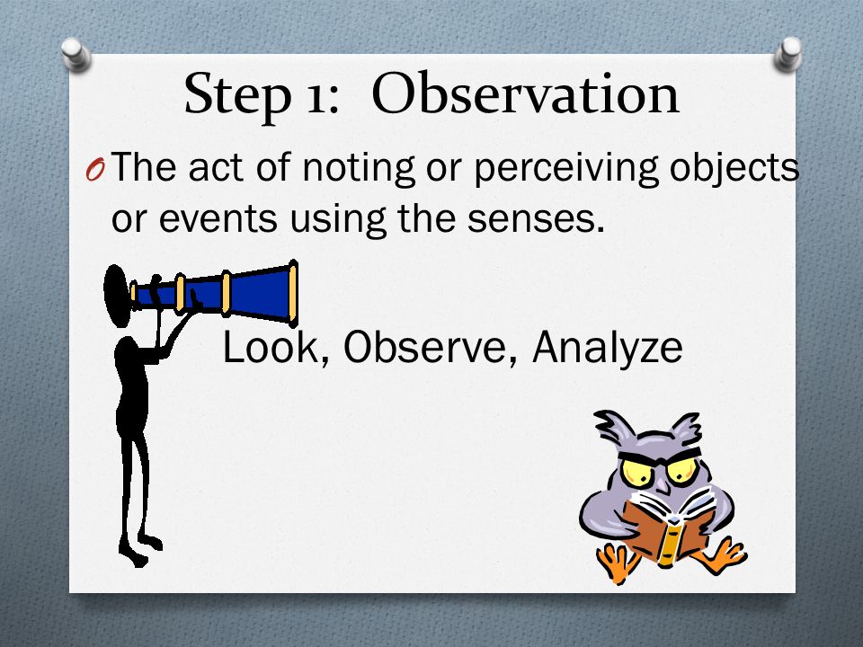 Steps in the Scientific Method 1. Observations 2.