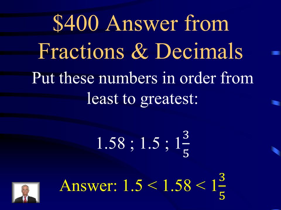 $400 Question from Fractions & Decimals