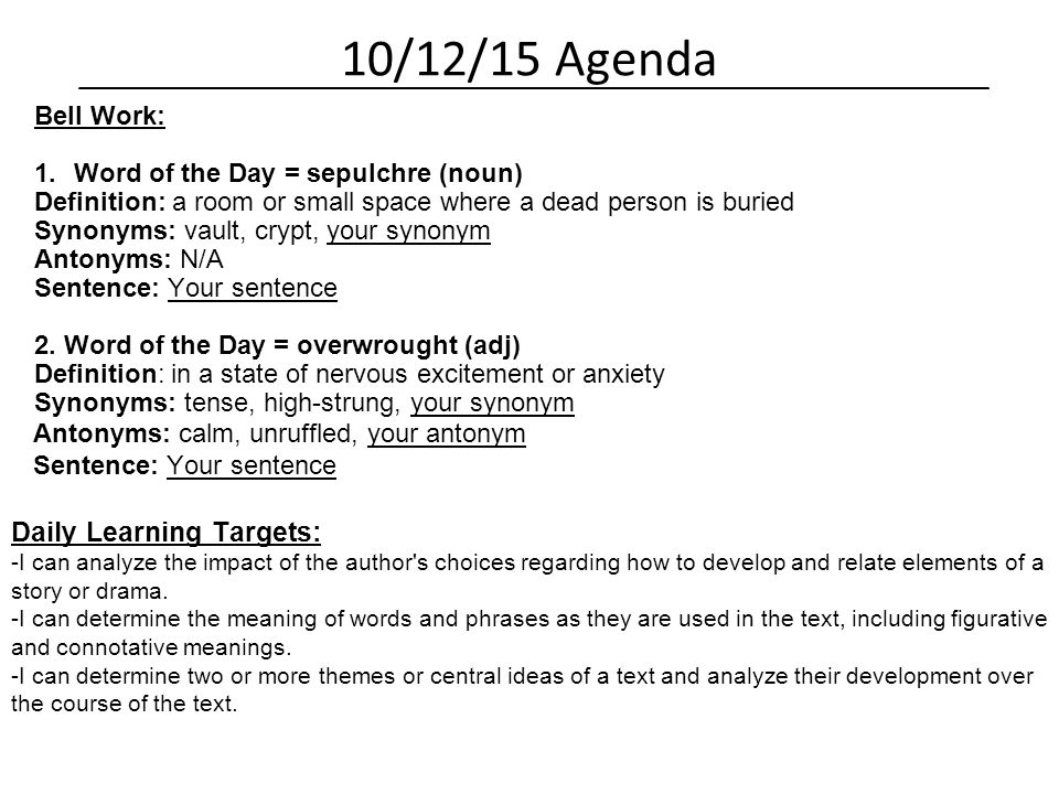 Language Arts 7 Daily Agenda Mr. Schmitt & Mr. Opfermann. - ppt download