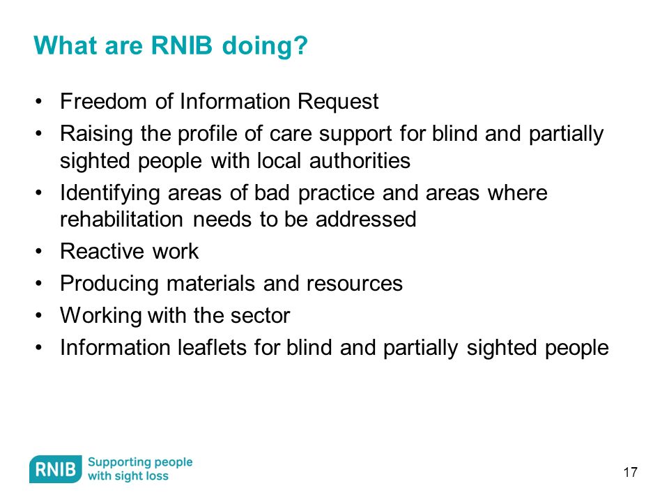 What are RNIB doing.