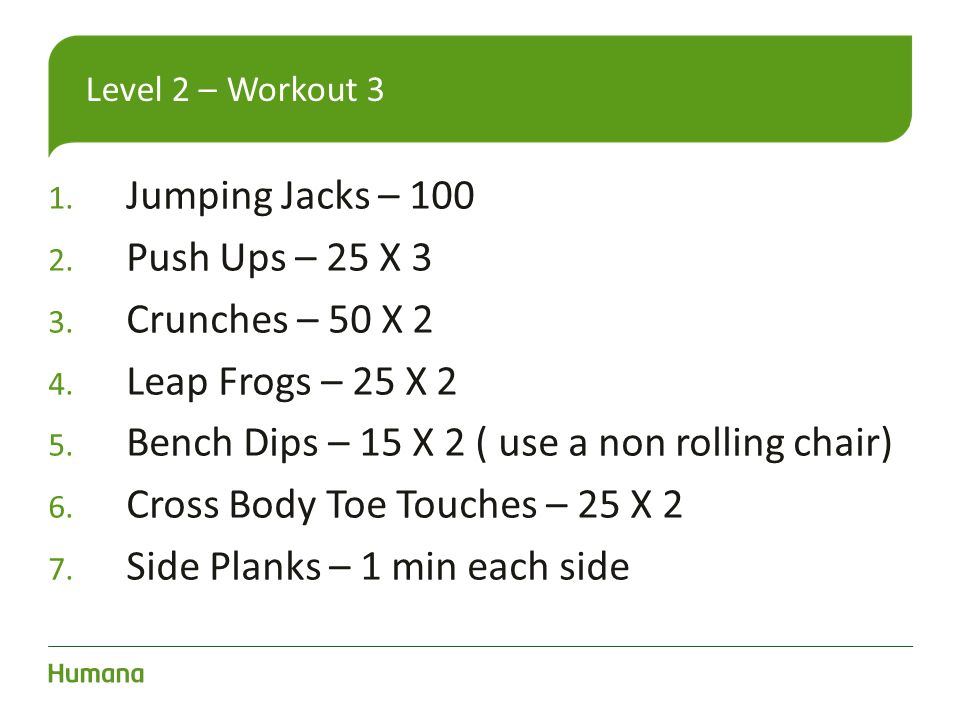 3 Levels of Jumping Jacks 