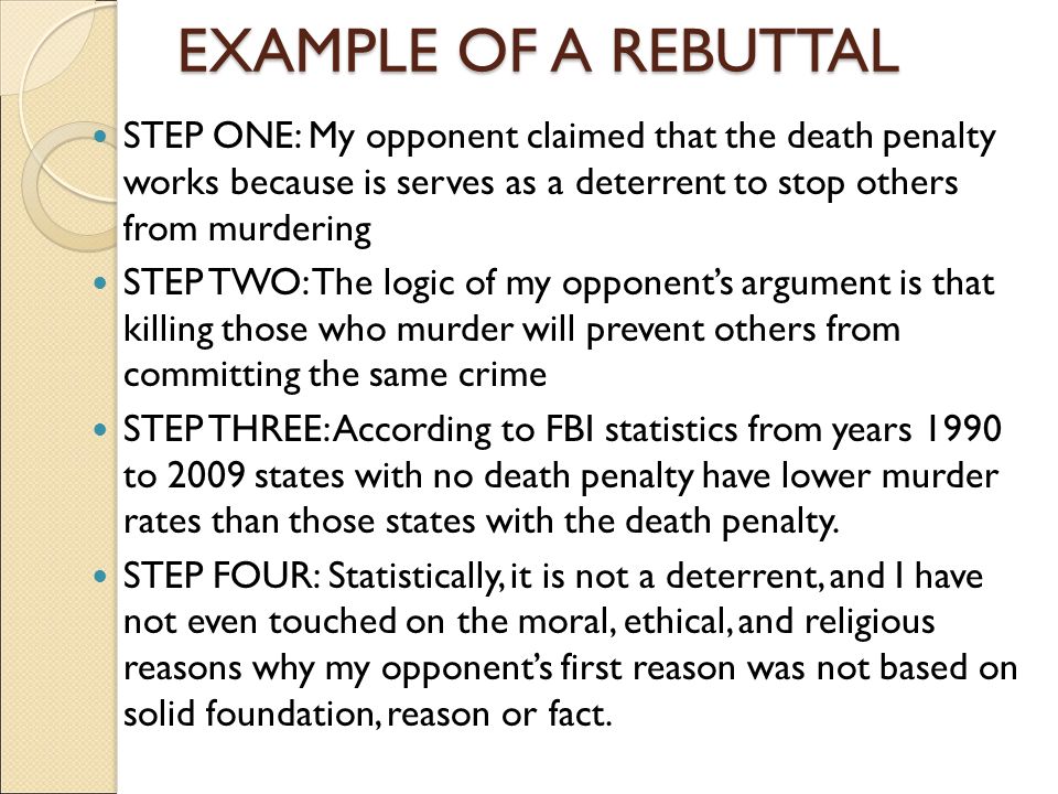 rebuttal examples for essays
