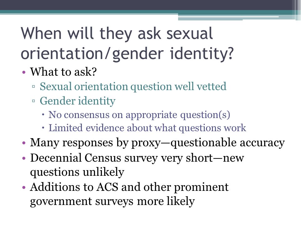sexual orientation questions Sexual orientation questions