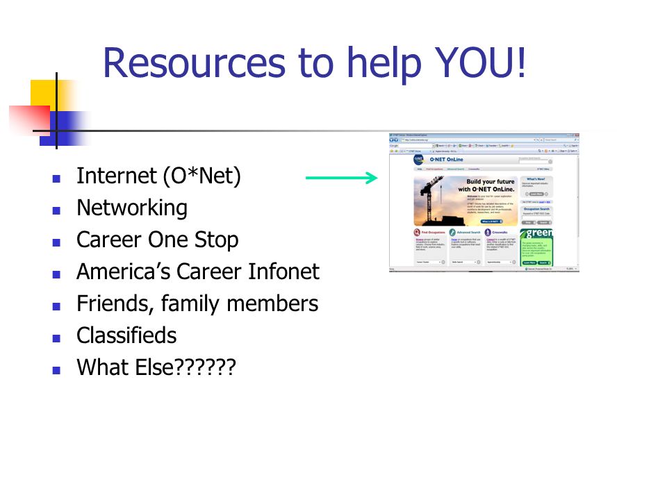 Resources to help YOU.