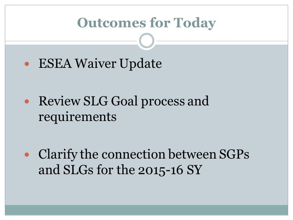 OREGON DEPARTMENT OF EDUCATION COSA LAW CONFERENCE 2015 ODE Update on