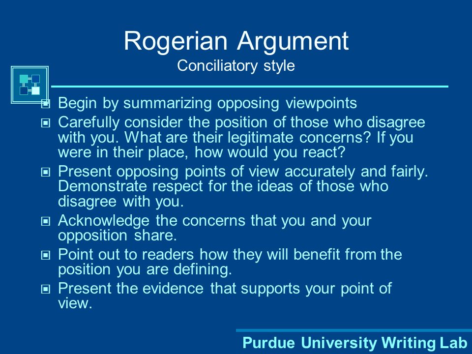 how to write a rogerian argument