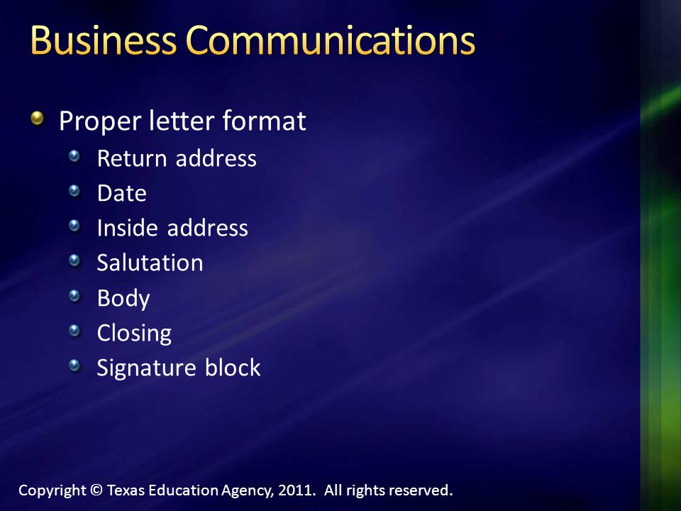 Copyright © Texas Education Agency, All rights reserved. Marketing ...