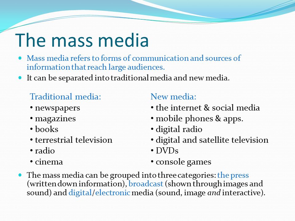 Media activities