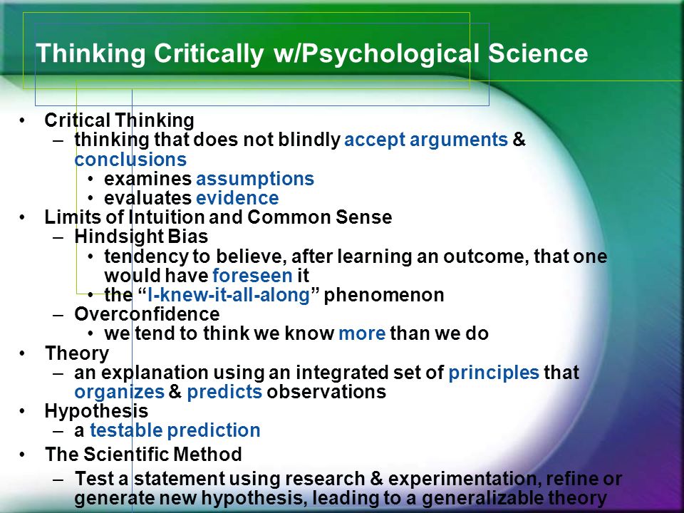 ethics and critical thinking