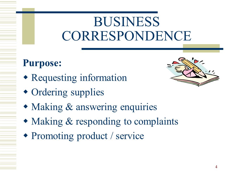 4 business correspondence purpose requesting information ordering supplies making answering enquiries making responding to complaints - Main Parts Of Business Letter 4 business correspondence purpose requesting information ordering supplies making answering enquiries making responding to complaints - Main Parts Of Business Letter