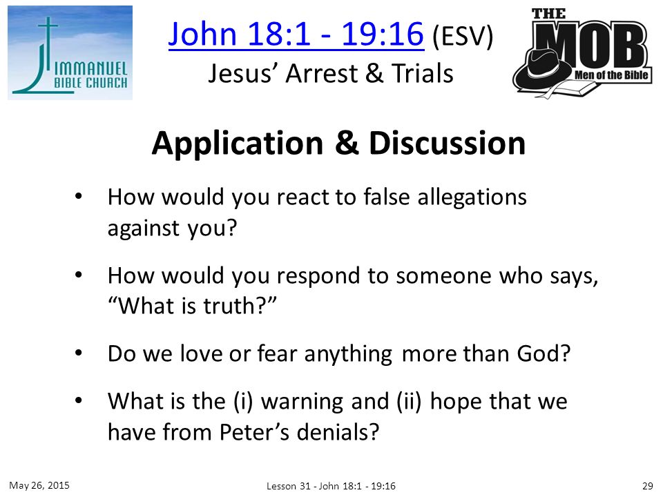 Application & Discussion How would you react to false allegations against you.