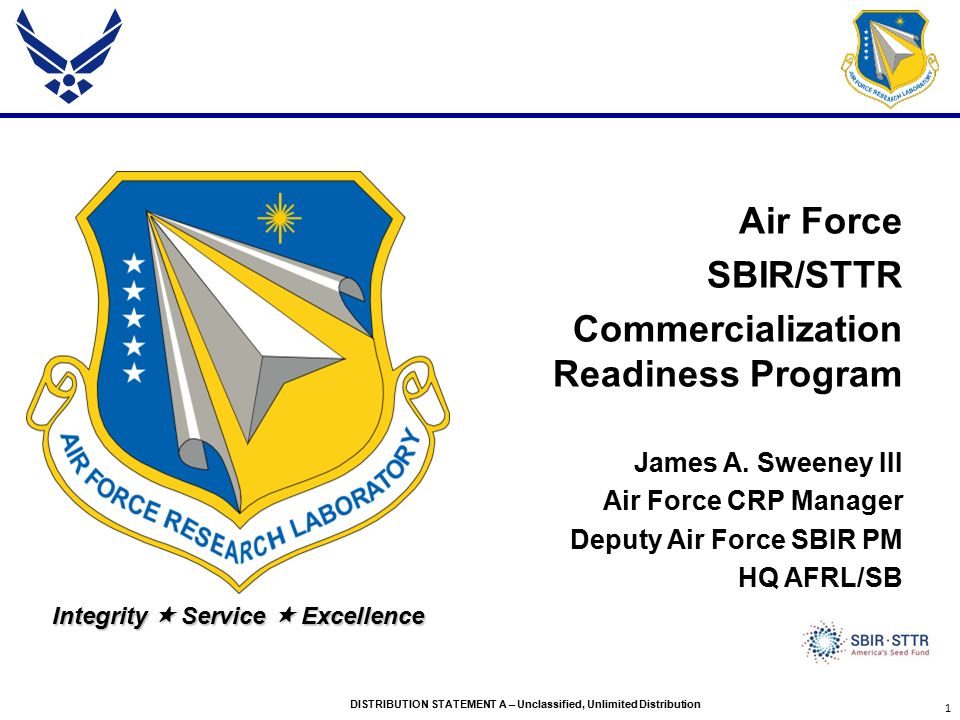 1 DISTRIBUTION STATEMENT A – Unclassified, Unlimited Distribution ...