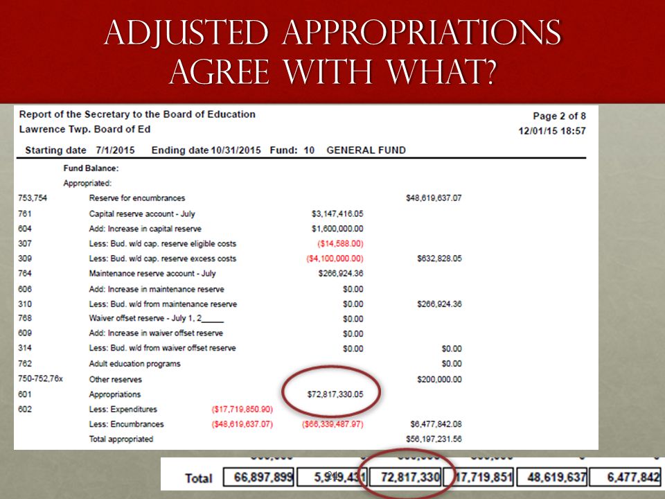 Adjusted Appropriations agree with what 24